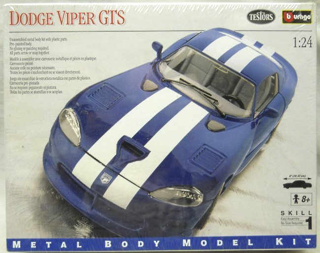 Testors 1/24 Dodge Viper GTS, 181 plastic model kit